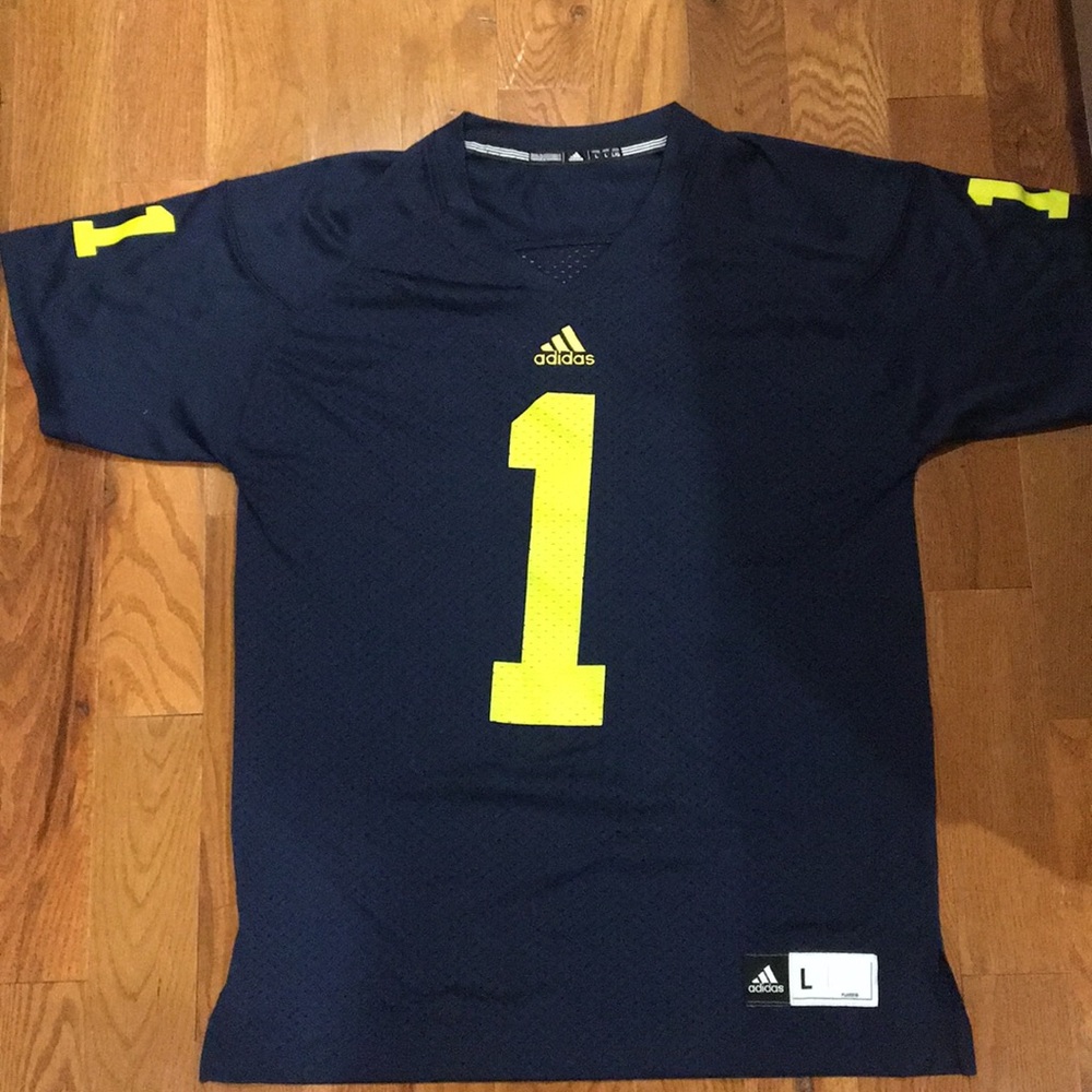 Michigan Adidas #1 Football Jersey Men’s L